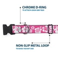thumbnail image 5 of Buckle-Down Pet Collar, Dog Collar Plastic Buckle, Hibiscus Neon Pink White, 20 to 31 Inches 1.5 Inch Wide, 5 of 8