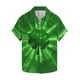 thumbnail image 5 of Ceisia Men's St. Patrick's Day Radial Glow Clover Print Stretch Short Sleeve Shirt Mint Green L Gifts, 5 of 5
