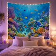 thumbnail image 2 of Underwater Lush Coral With Reef Teeming Diverse Marine, Mystical Fantasy for Space Lovers, Galaxy Room Decor, Housewarming Gift, Tapestry Wall Hanging for Bedroom and Dorm, 2 of 7