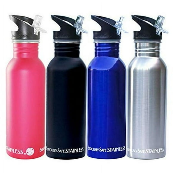 New Wave Enviro Tinted Stainless Steel Water Bottle (0.6-Liter, Black)