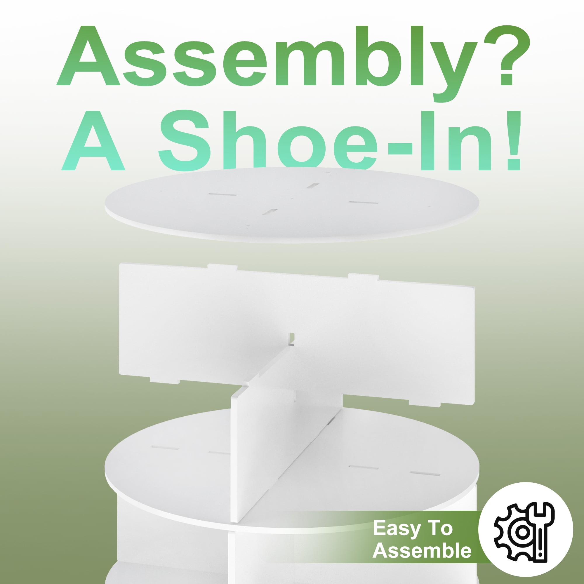 Haverchair 7 Tier Rotating Shoe Rack Tower, Free Standing 360°Revolving Shoe Organizer and Storage Hold Over 32 Pairs of Shoes, Lazy Susan Shoe Storage Cabinet, Spinning Room Decor Shoe Display