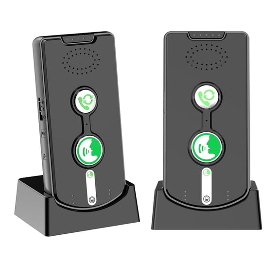 GJX 2 Way Wireless Intercom for Home Office,Portable Room to Room Long Range Intercom System with Charging Base,30 Days Standby Time,5 Level Volume Adjustment,Expand to 5 Intercoms