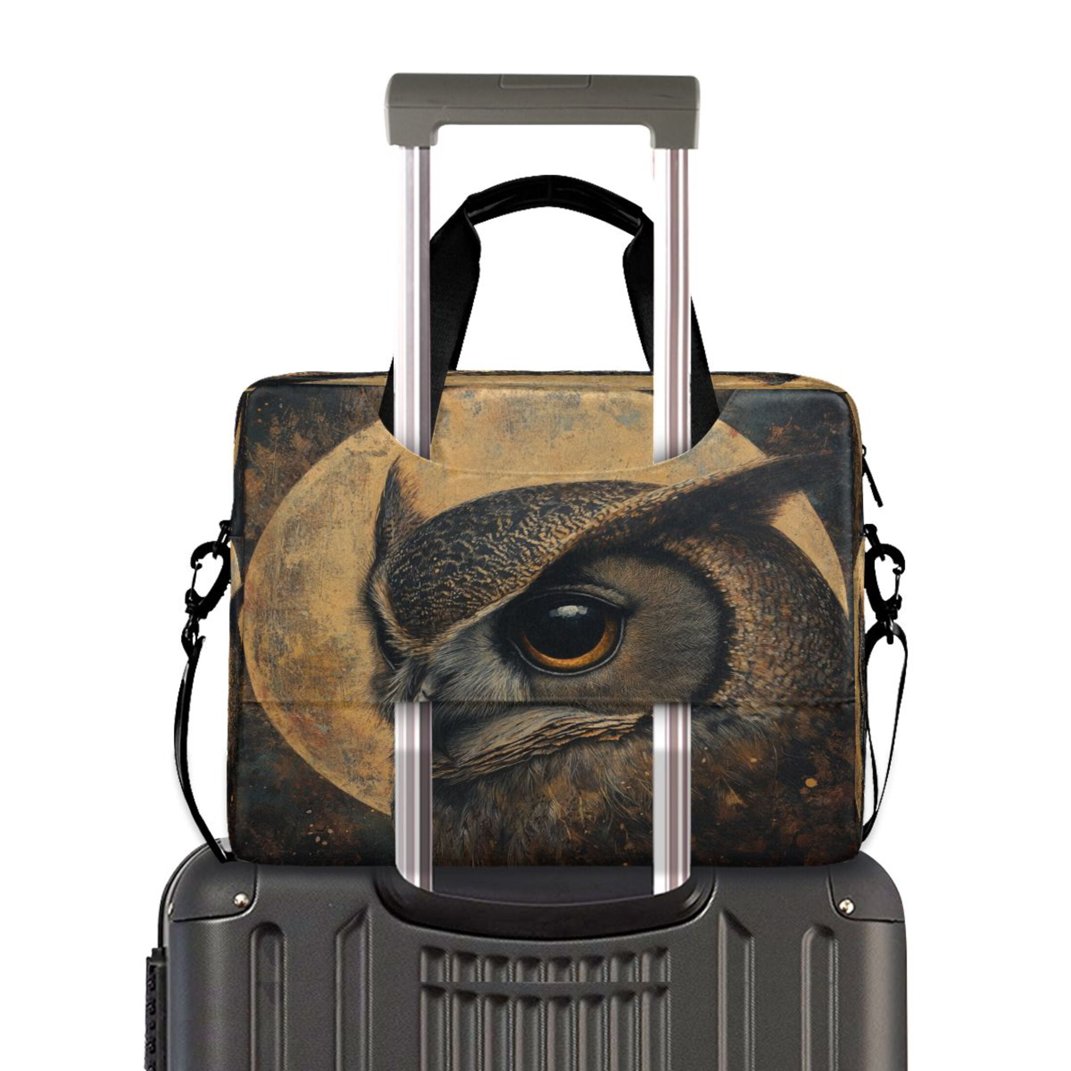 Laptop Bag Laptop Briefcase 15.7 x 3 x 11.8 Inches Laptop Bag Briefcases Laptop Storage Travel Laptop Bag Work Laptop Bag Owl under The Moon