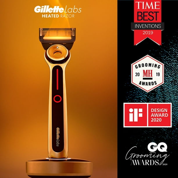 Gillette Labs HEATED RAZOR 髭剃り Amazon.com: Gillette Heated Razor for Men, Starter Shave Kit