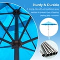 thumbnail image 4 of Abble 7.5ft Patio Umbrella with Crank Handle Outdoor Market Umbrella with 6 Sturdy Umbrella Ribs Waterproof for Garden Deck Backyard Pool, Aqua, 4 of 7