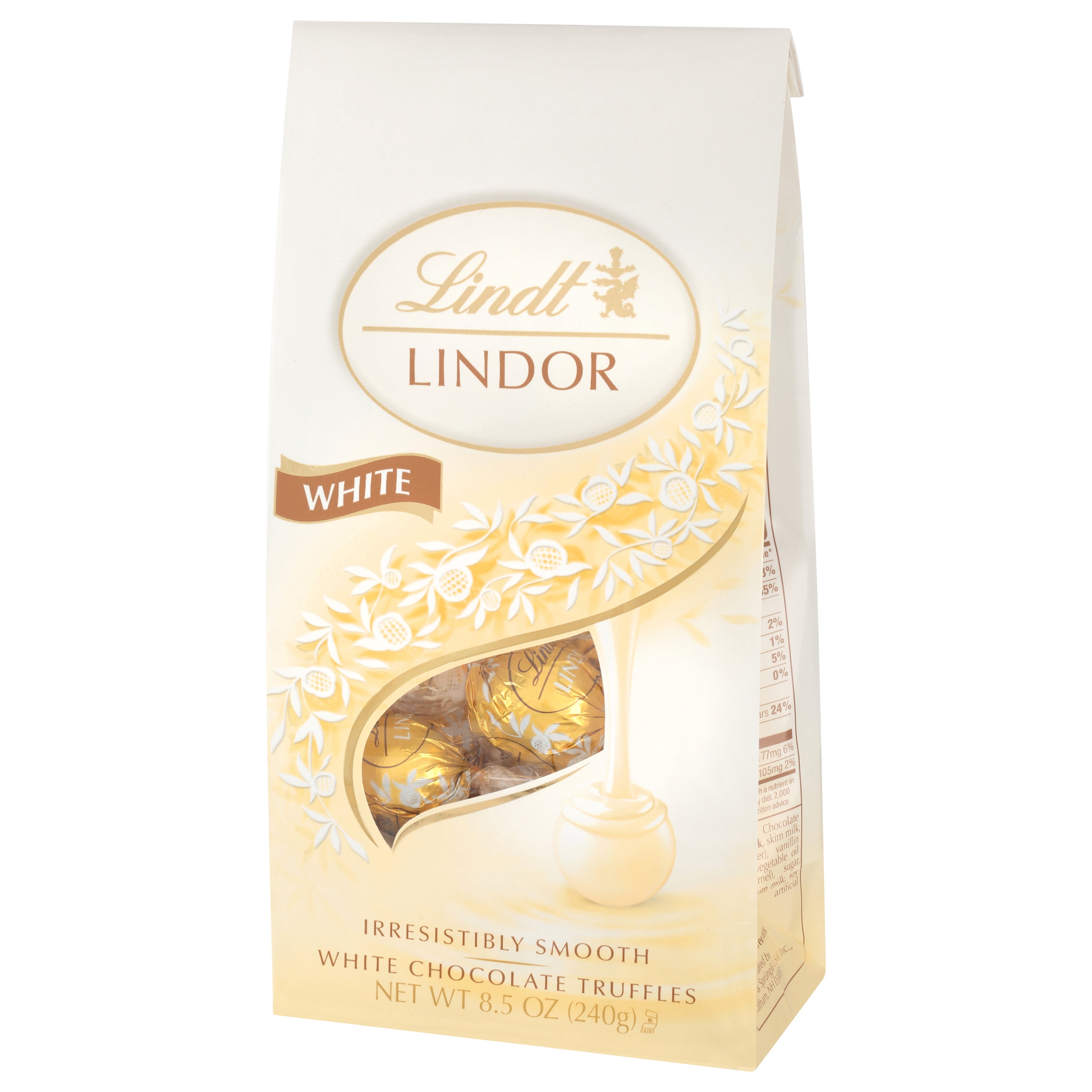 Lindt LINDOR White Chocolate Candy Truffles, Valentine's Day Chocolate,  25.4 oz., 60 Count