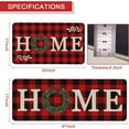 thumbnail image 2 of Christmas Kitchen Mat, Merry Christmas Kitchen Rugs Set of 2, Holiday Low-Profile Washable Non-Slip Floor Mats for Winter Christmas Kitchen Decor - 17x29 and 17x47 Inch, 2 of 6