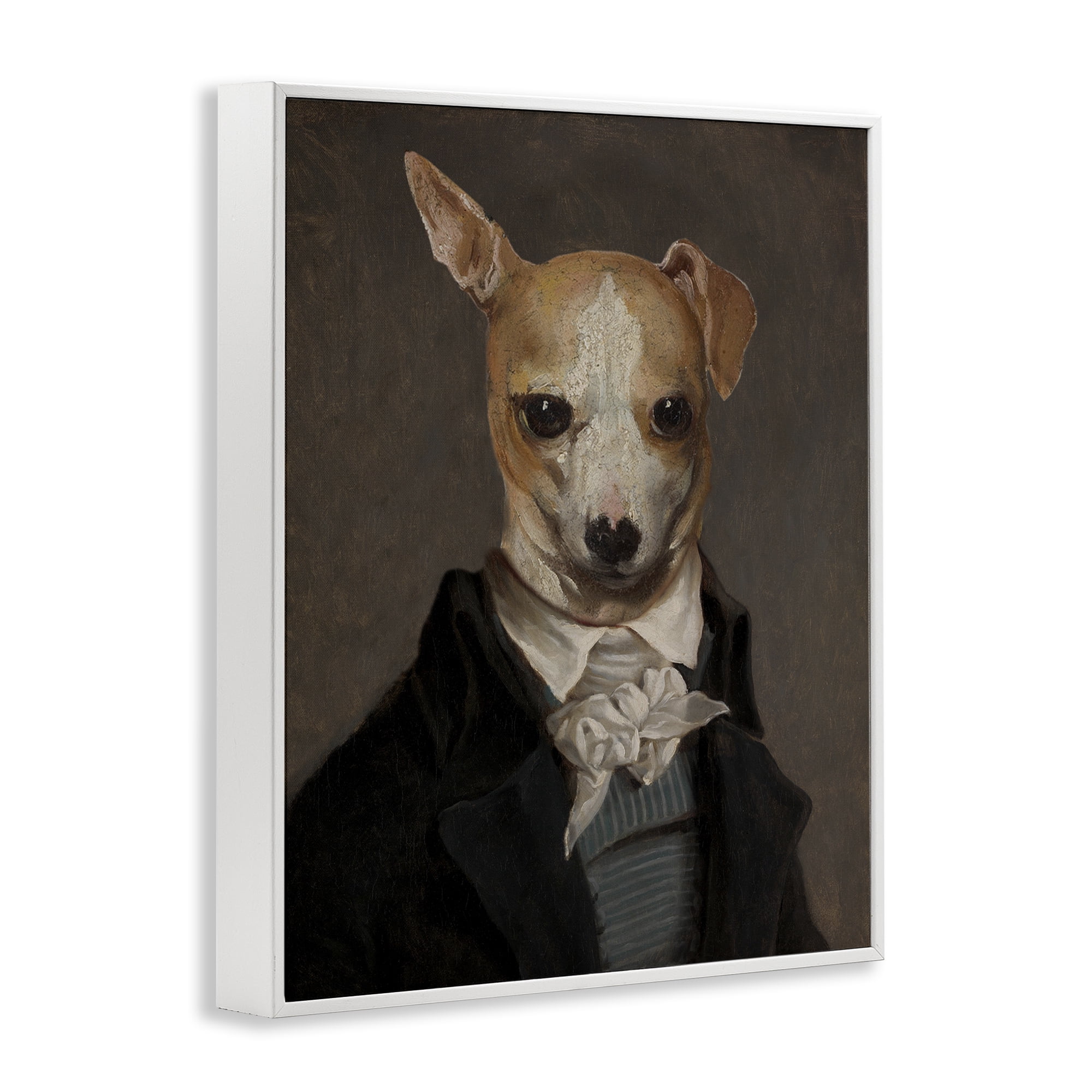 Stupell Industries Classic Portrait Chihuahua Animals & Insects Painting White Framed Art Print Wall Art, 11 x 14