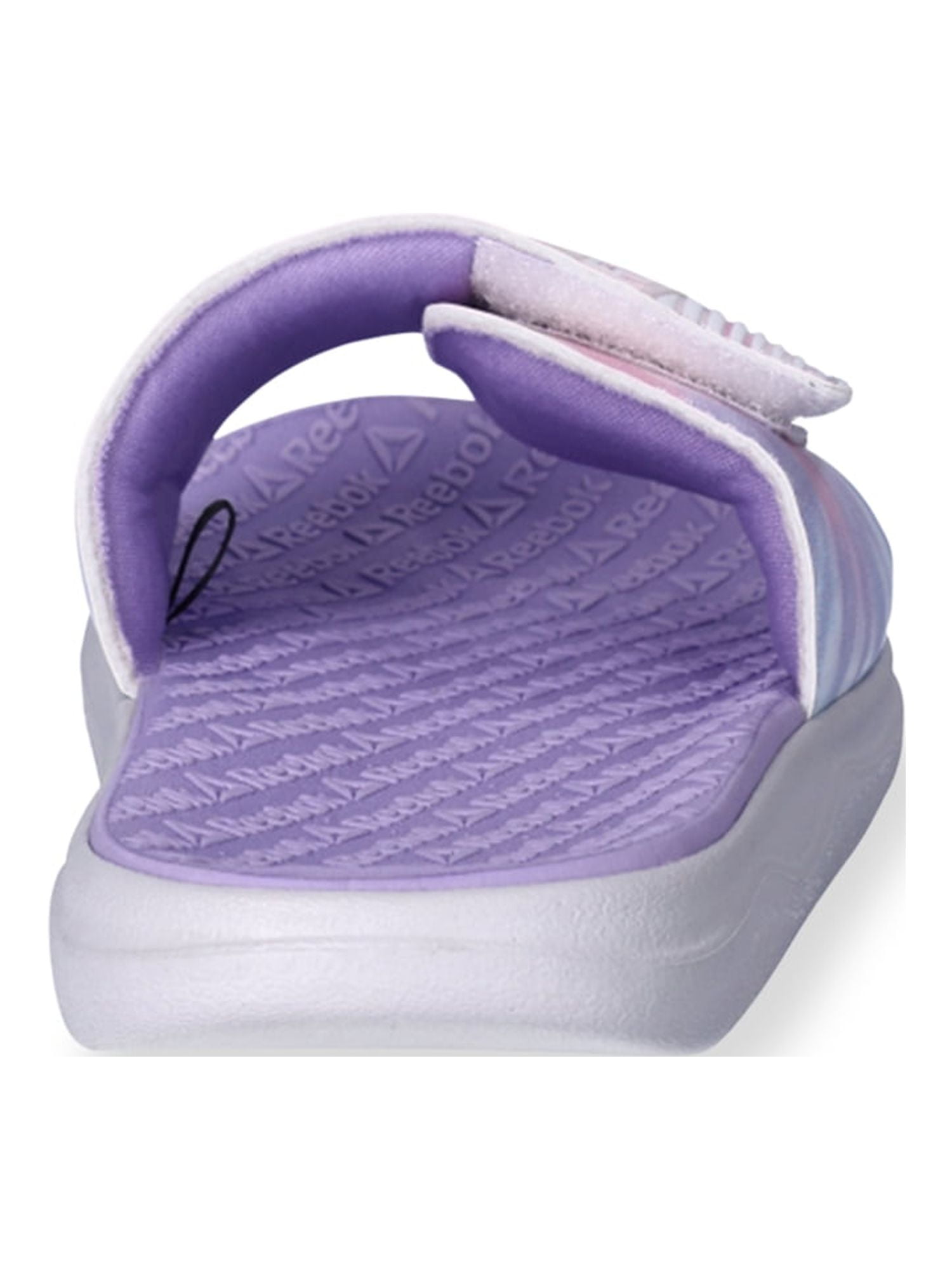 Reebok Girls Dual Density Comfort Slide Sandals with Adjustable Strap, Sizes 13-5