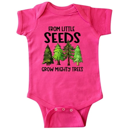

Inktastic From Little Seeds Grow Mighty Trees Gift Baby Boy or Baby Girl Bodysuit