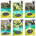 thumbnail image 3 of Solar Fountain for Bird Bath 1.5W Upgraded, Floating Solar Water Fountain with 8 Nozzles, Free Standing Solar Powered Fountain for Garden, Pond, Pool, Outdoor Decor, 3 of 8