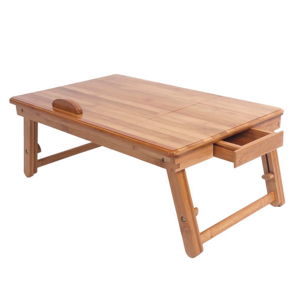 Maynos Portable Bamboo Folding  Laptop Table  Retro Plain  