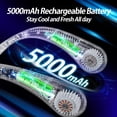 thumbnail image 4 of Ventilador de cuello AMACOOL sin aspas 5000 mAh recargable rosa, 4 of 7