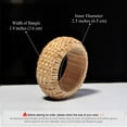 thumbnail image 4 of Pure Hands Mat Weave – Handwoven Cane Bangle, Natural Rattan Bracelet with Wooden Frame, Eco-Friendly Sustainable Jewelry, Shiny Finish Accessory, 4 of 6