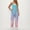 Sky Blue, variant on Sakmal Plus Size One Piece Jumpsuits for Women Blue Workout Sleeveless Overalls V Neck Straight Leg Gradient Long Pants with Pockets