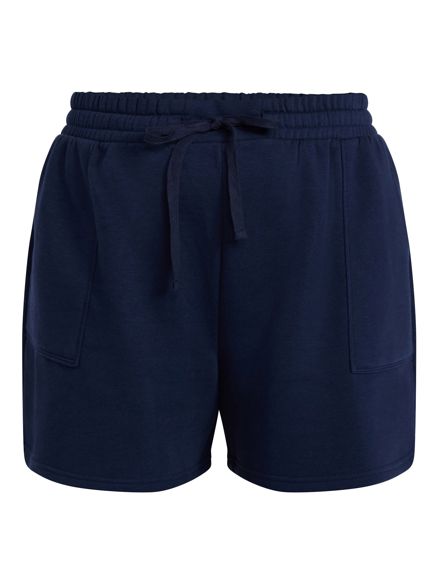 Terra & Sky Women's Plus Size Fleece Shorts with Pockets, Sizes 0X-5X