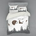 thumbnail image 2 of Ambesonne Adventure Bedding Set 3 Pcs, Inspirational Vintage, Twin XL, Umber Grey White, 2 of 3