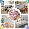 thumbnail image 4 of Pink and Black Argyle Pattern Square Tablecloth,Waterproof Square Table Cover,Wipeable Spillproof Washable Table Cover for Home Kitchen Party Decor 60"x60"(152x152cm), 4 of 6