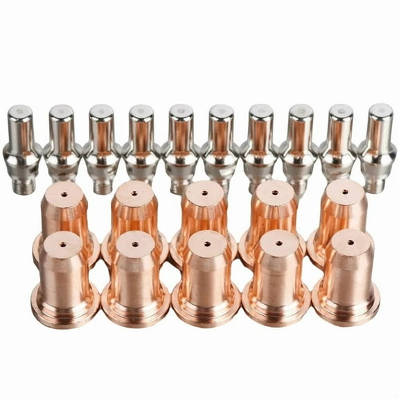 20PCS -60 PT-60 -40 PT40 Electrode 52582 Nozzle 51313P Fit Plasma Cutter Torch Consumables, Nozzle 1.0mm (50A)