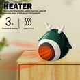 thumbnail image 3 of Calentador eléctrico de 500 W, calentador de calentamiento rápido, ventilador de bajo ruido para dormitorio de oficina en casa JShteea El nuevo, 3 of 6