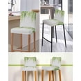 thumbnail image 5 of Sage Green Bar Stool Covers Set of 6, Summer Botanical Leaves Watercolor Stretch Washable Bar Chair Covers with Backs, Removable Pub Counter Height Chair Cover for Kitchen Dining Room Cafe, 5 of 7
