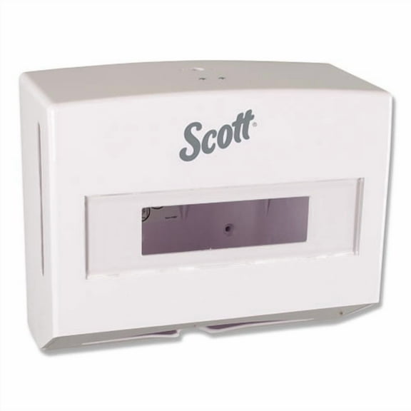 Scottfold Folded Towel Dispenser, 10.75 X 4.75 X 9, White | Bundle of 2 Cartons