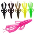 thumbnail image 2 of Shrimp Lure Fishing Bait with Twin Ridge Tails Realistic Looking Bright Color Portable Soft Bait Artificial Shrimp Lure, 2 of 8