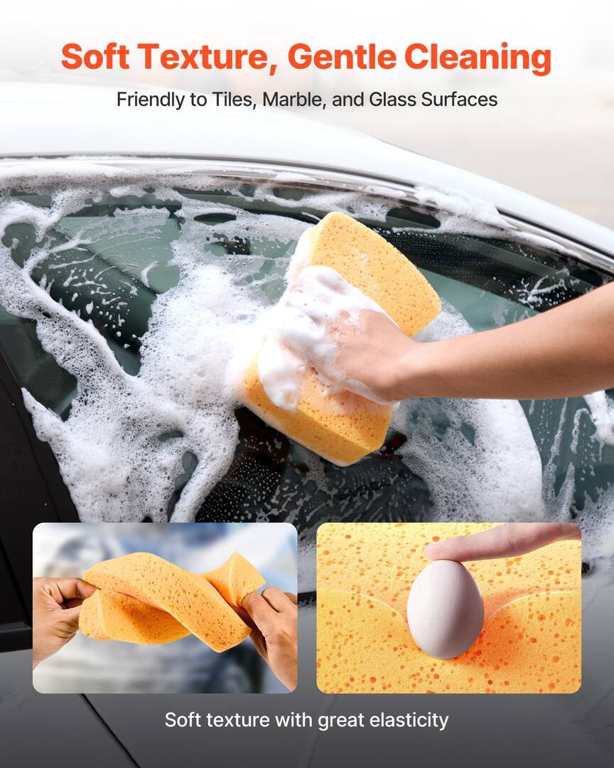 Maircle Scrub Sponge, 6-Pack Non-Scratch Cleaning Sponges for Home, Bathroom & More, Zero Scratch Dish Scrubber