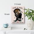 thumbnail image 2 of Books Wall Art Just a Girl Who Loves Books Canvas Painting Prints for Home Wall Decor Reading Artwork Book Lover Gifts for Black Women Girls, Art Deco Frameless 12x16inch, 2 of 5