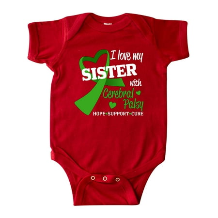 

Inktastic I Love My Sister with Cerebral Palsy Gift Baby Boy or Baby Girl Bodysuit