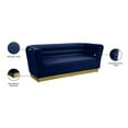 thumbnail image 5 of Meridian Furniture Bellini Solid Wood and Velvet Sofa in Navy, 5 of 6