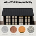 thumbnail image 5 of BACKYARD BEAUTIFUL Metal Awning 80" x 36", Front Door and Window Canopy with Powder-Coated Frame, Weather Resistant Sun and Rain Shelter for Patio, Entrance, Porch and Balcony, Dark Gray, 5 of 9