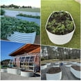 thumbnail image 6 of ANLEOLIFE 6x3x2 ft Galvanized Raised Garden Beds Outdoor, Oval Large Metal Deep Root Planter Box for Planting Vegetables Flowers Herb, Anti-Rust, Antique White, 6 of 8