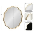 thumbnail image 3 of Kate and Laurel Talma Boho Round Scalloped Wall Mirror, 30 Inch Diameter, Natural Wood, Modern Circle Mirror with Solid Poplar Wood Frame and Rounded Frame Profile, 3 of 8