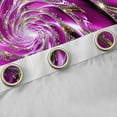 thumbnail image 4 of Castle Fairy Teens Purple Stripes Blackout Curtains Set of 2 (52x84 Each),Abstract Spiral Lines Window Curtains,Minimalist Gradient Curtains and Drapes,Breathable Home Decor, 4 of 6
