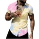 thumbnail image 2 of Ceisia Gradient Print Short Sleeve Button-Down Shirts for Men Slim Fit Casual Summer Beach Tops Yellow XXXL Gifts, 2 of 6