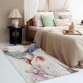 thumbnail image 3 of Humming Bird Area Rug 6x9, Birds Rugs for Living Room, Flowers Carpet, Soft Non Slip Machine Washable Fluffy Easy Clean, for Bedroom Dining Room Floor Home Decor Rug Km&-292, 3 of 7