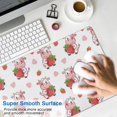 thumbnail image 4 of Long Mouse Pads for Desk,White Cow Strawberry Cow Pattern Desk Mats on Top Of Desks, Desk Mouse Pad Extra Large with 3mm Non-Slip Base and Stitched Edge for Gaming,Office,Work,Home 35.4"x15.7", 4 of 6