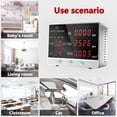 thumbnail image 4 of Jinsinto Air Quality Monitor Accurate Tester for CO2 Formaldehyde (HCHO) TVOC/AQI Multifunctional Air Gas Detector Real-time Data and Average Value Record for Home Office and Various Occasions - Silver, 4 of 5