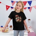 thumbnail image 5 of WTOBBY Toddler Girls Short Sleeve Independence Day Small Print T-Shirt Top - Casual Kids Shirt for Patriotic Fun and Everyday Wear,Black 100, 5 of 5