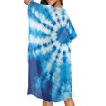 thumbnail image 3 of HELLHERO High Quality Fabrics Bathing Suit Cover Up for Beach Short Sleeve Casual Tie-Dye, 3 of 3