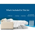 thumbnail image 3 of 300 Thread Count 100% Egyptian Cotton Sleeper Sofa Bed Sheet Set Solid King Size (76"x 80"x 10" ) with 4 -PCS Fitted Straps Color White, 3 of 6