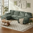 thumbnail image 1 of Homall Modern U-Shape Sectional Sofa, Chenille Fabric Modular Couch, 4 Seat Oversized Sofa with Chaise for Living Room, Sleeper Sofa Bed with Memory Foam, 1 of 7
