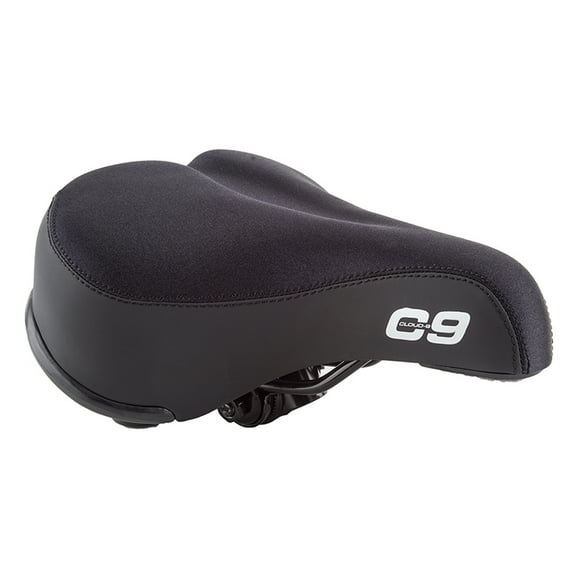 Cloud-9 Ladies Bicycle Comfort Seat Springs, Multi-Stage Foam Womens Black Lycra