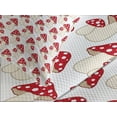 thumbnail image 4 of Ambesonne Mushroom Quilted Bedspread Set 3 Pcs, Cartoon Style Amanita, King Size, Cream Red, 4 of 5