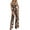 Coffee, variant on Zszcpp Womens Rompers And Jumpsuits Beach Wear Wide Leg Refreshing Loose Fit Zebra Print Trendy Thin Bodysuit Playsuit Casual Trousers