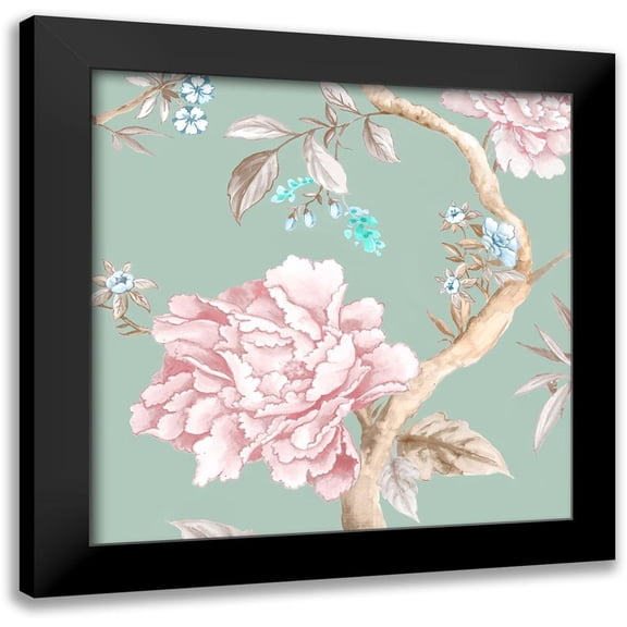 Watts, Eva 12x12 Black Modern Framed Museum Art Print Titled - Oriental Garden III