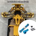 thumbnail image 4 of Bewildely Servobrazo de metal Control remoto Varilla de enlace Crawler Actualizar repuestos Conjunto Reemplazo para Wltoys 144010 144001 Azul Type3 NO3, 4 of 6
