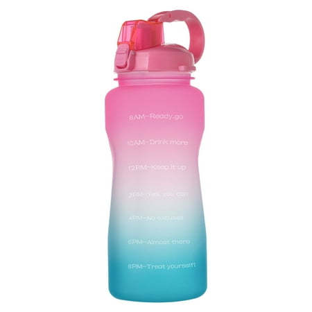 

2000ml Large-Capacity Bottle Handle Gradient Color Sport Bottle With Straw