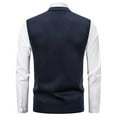 thumbnail image 5 of Vest Tops for Men Business Casual Sweater Vest Stretchy Argyle Knit V-Neck Comfy Slim Fit Top, 5 of 5